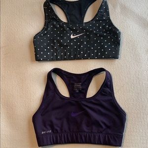 Two Nike sports bras